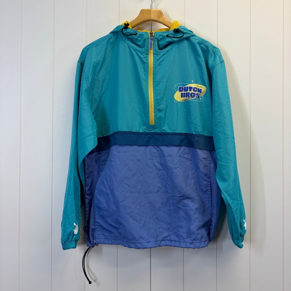 Dutch Bros Coffee Streetwear Jacket Men Size M Colorblock Dutch Mafia Broista